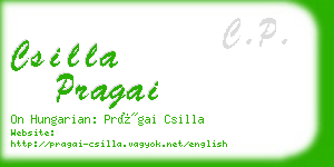 csilla pragai business card